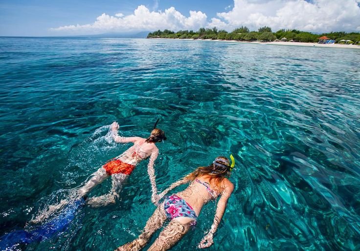 Gili Trawangan Snorkeling Tour turtle point exploration.